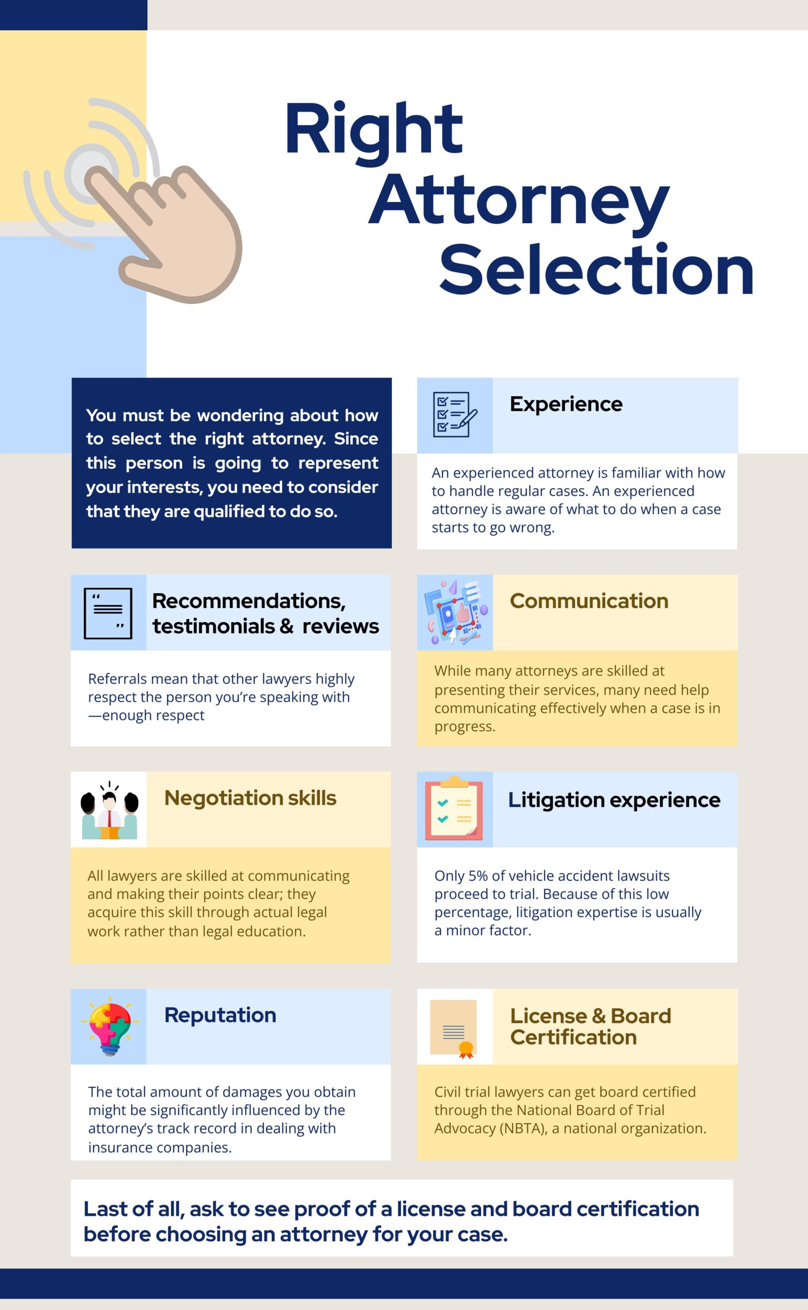 right car accident lawyer selection